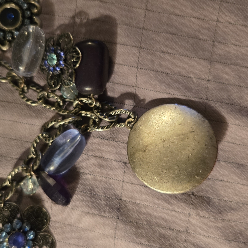 Elegant Gold and Purple Women's Necklace